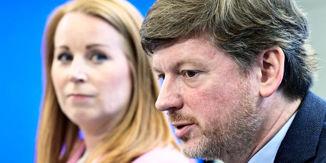 Annie Lööf och Martin Ådahl. Claudio Bresciani/TT