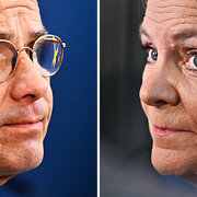Ulf Kristersson (M) och Magdalena Andersson (S).