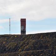 Slagghögar vid LKAB:s gruva i Kirunavaara