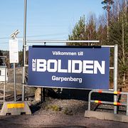 Infart till Boliden Garpenberg. Arkivbild.