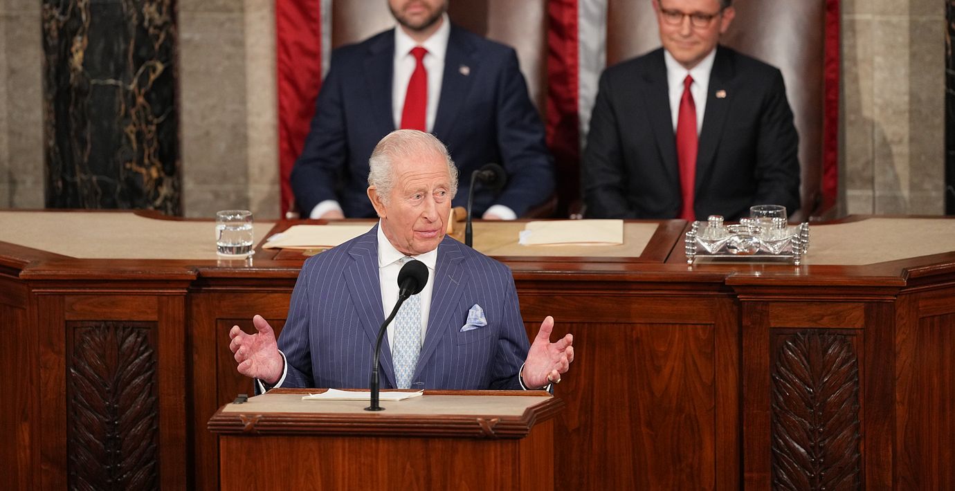 Kung Charles i kongressen.