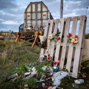 Minnesplats för mördade 14-åringen vid godsbangården vid Bangårdsgatan i Landskrona.