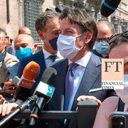  Italy s Prime Minister Giuseppe Conte leaves after addressing the Senate on the outcome of the latest EU Council meeting, in Rome, Wednesday, July 22, 2020