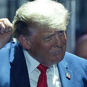Donald Trump vid firandet.