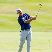 DeChambeau på banan i Indianapolis i förra veckan. 
