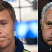 Victor Nilsson Lindelöf och José Mourinho.