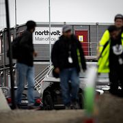Anställda vid Northvolts fabrik i Skellefteå före konkursen.