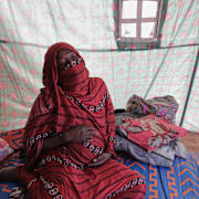 21-åriga Nadra Mohamed Ahmed i ett flyktingläger i Sudan, 17 november 2025. 