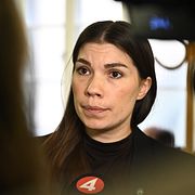 
Annika Hirvonen (MP) i riksdagen, 6 oktober.