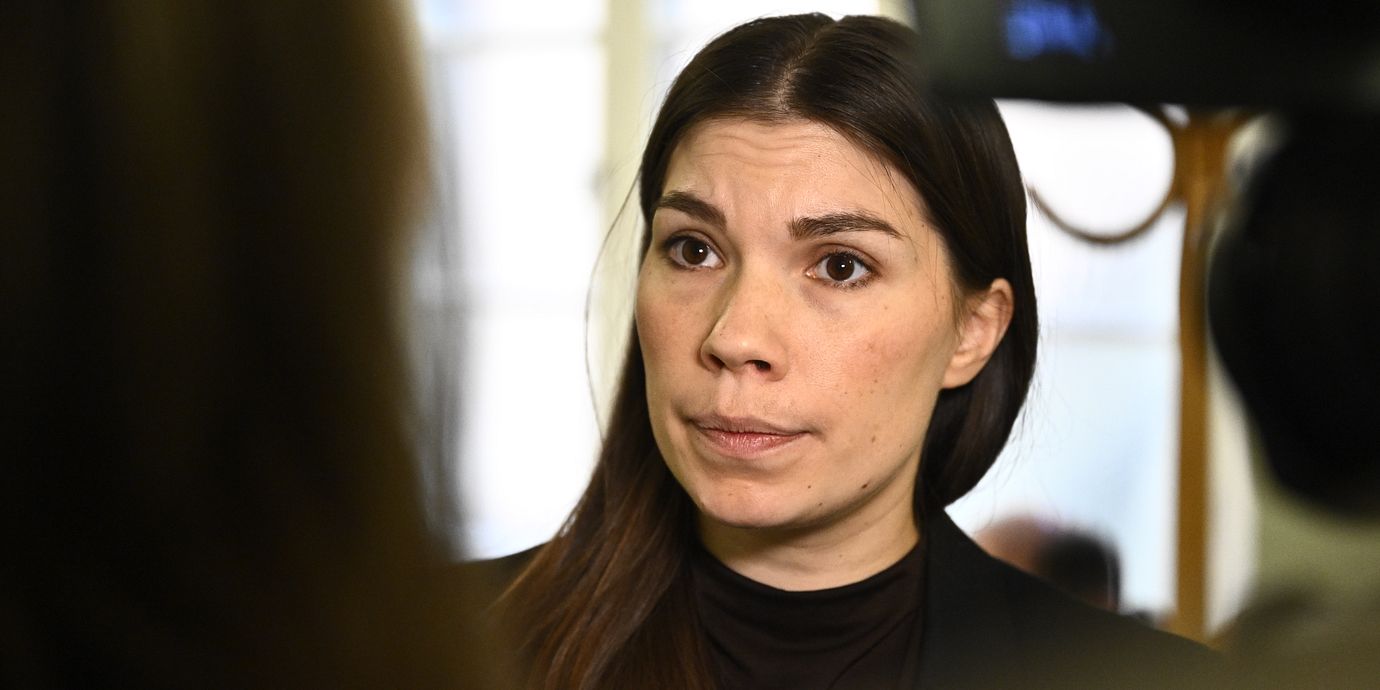 
Annika Hirvonen (MP) i riksdagen, 6 oktober.