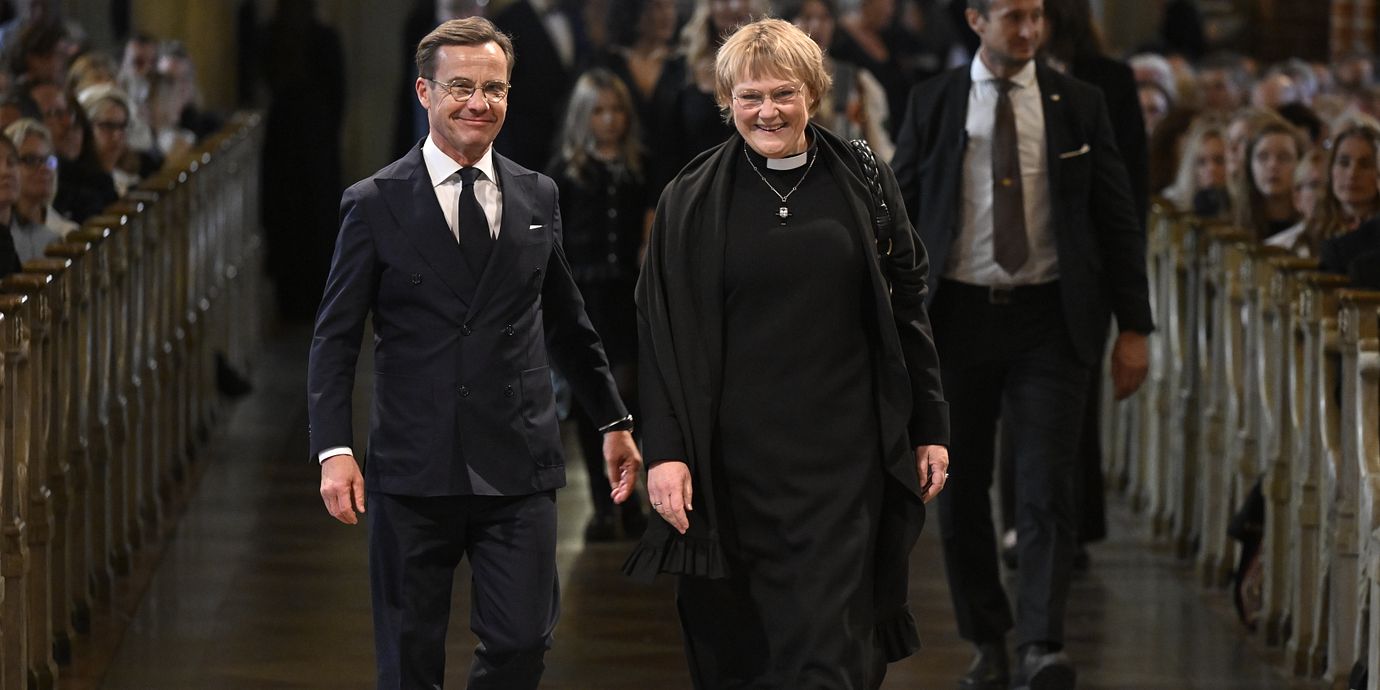 
Ulf Kristersson (M) med sin fru Birgitta Ed.