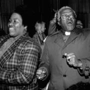 Desmond Tutu och hustrun Leah, 1986.