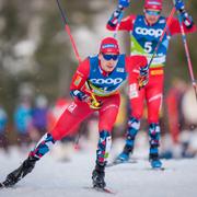 Simen Hegstad Krüger under ett lopp tidigare i år.