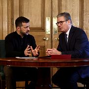 Ukrainas president Volodymyr Zelenskyj och Storbritanniens premiärminister Keir Starmer.