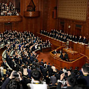 Arkivbild från parlamentet i Tokyo. 