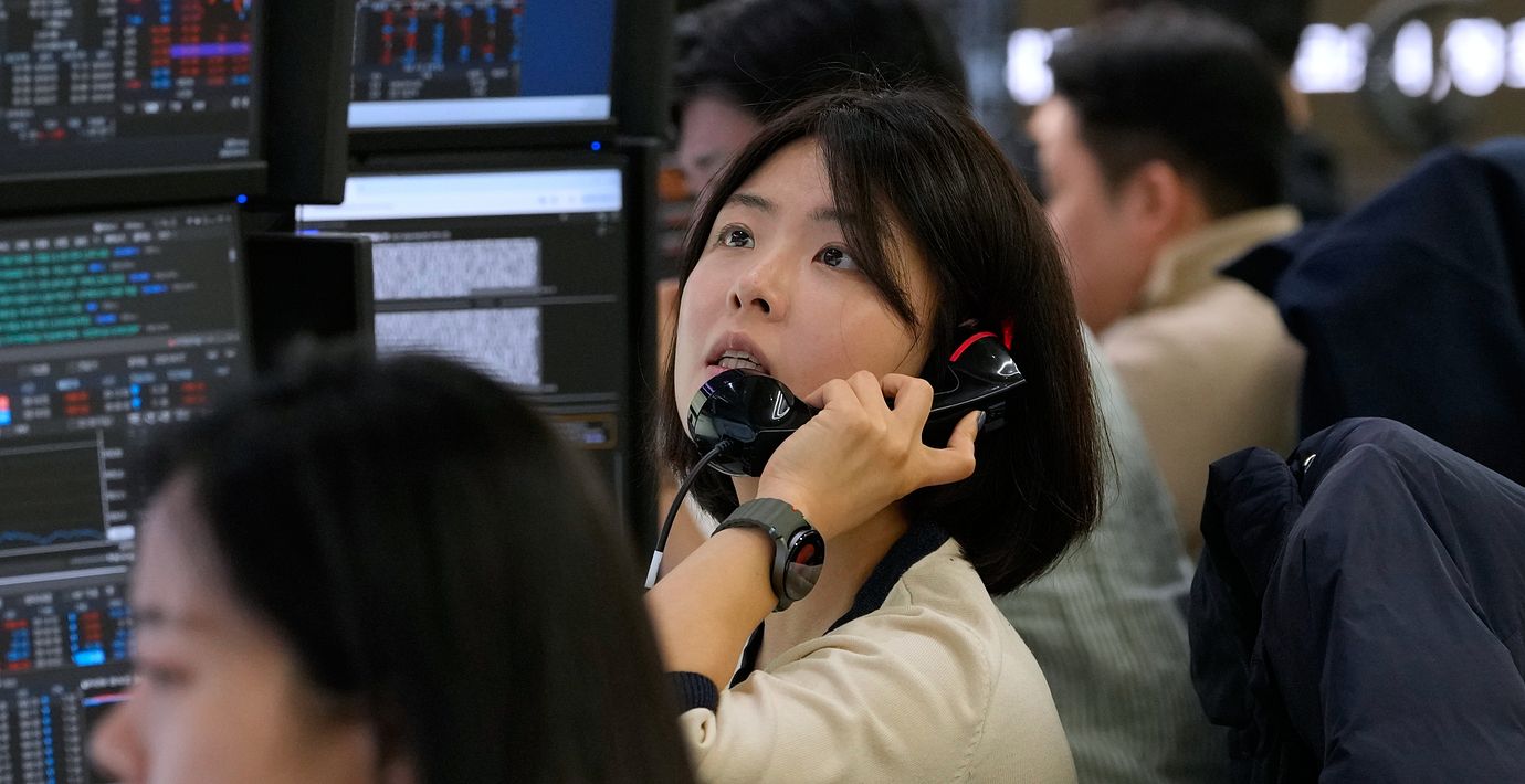 Illustrationsbild. Sydkoreansk trader.