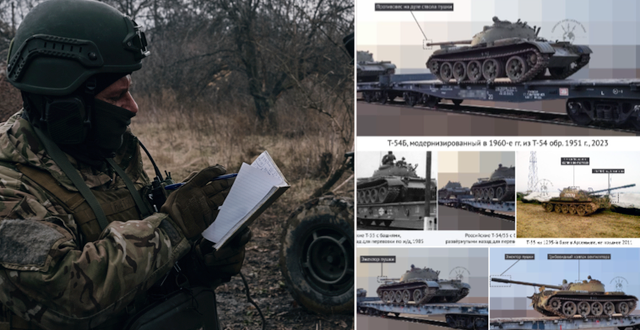 Ukrainsk soldat förbereder beskjutning mot ryska positioner i Donetsk/Conflict Intelligence Teams uppdatering på Telegram. TT/Telegram.