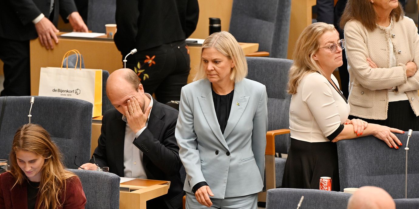 Socialdemokraternas partiledare Magdalena Andersson (S).