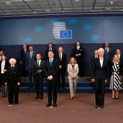 U.S. Treasury Secretary Janet Yellen and a number of EU leaders