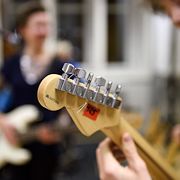 Elever spelar gitarr och sjunger i Kulturskolan i Stockholm.