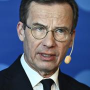 Ulf Kristersson (M), partiledare och statsminister under en pressträff i samband med att Moderaterna håller sitt Sverigemöte i Karlstad.