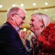 Göran Persson och Magdalena Andersson, arkivbild från 2021.