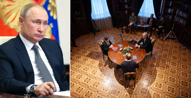 Rysslands president Vladimir Putin/Möte mellan Ukraina, Polen och Litauen i går. TT