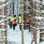 Hemvärnet under sökandet. 
