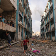 Joar Forssell (L) / Bild från Gaza City den 23 juni.