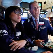 Illustrationsbild. Börsmäklare på Wall Street.