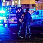Polisen på platsen.