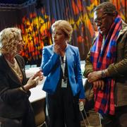 Inger Andersen från UNEP (FNs miljöprogram), miljöminister Annika Strandhäl och Kenyas miljöminister Keriako Tobiko.