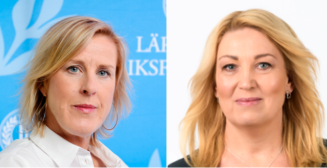 LR respektive Lärarförbundets nuvarande ordföranden Åsa Fahlén och Johanna Jaara Åstrand. TT respektive pressbild från Lärarförbundet.
