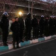 Bild från de stora protesterna i vintras, som våldsamt slogs tillbaka av regimen.