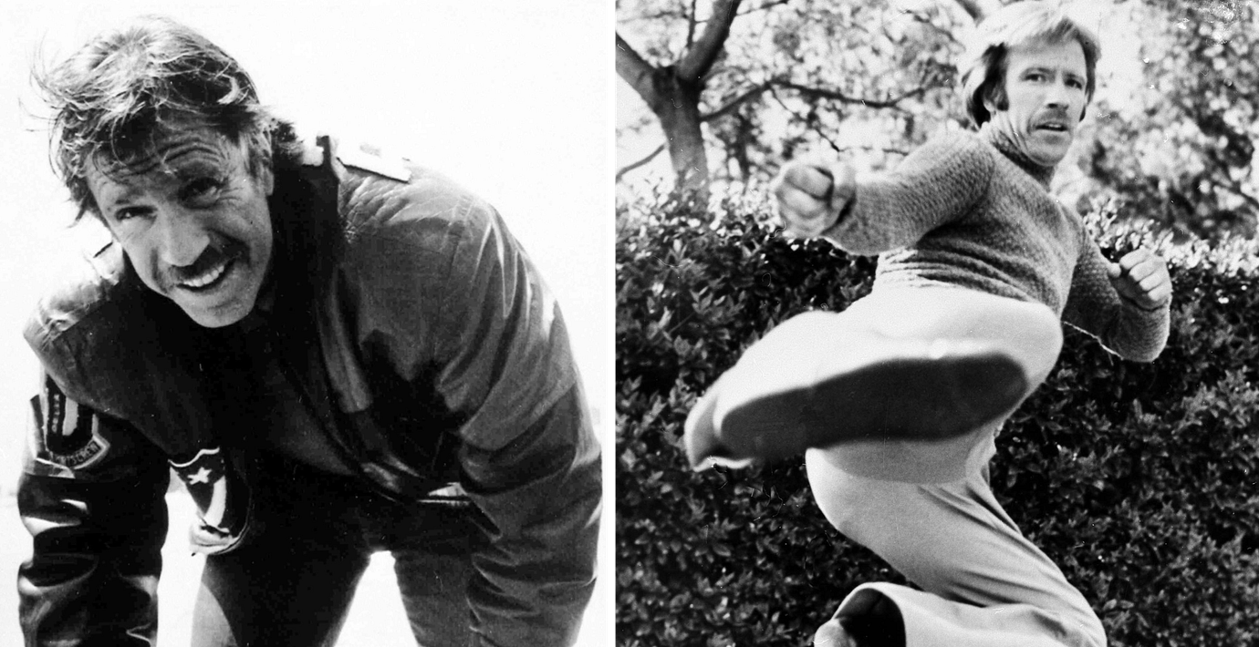 Äldre bilder på Chuck Norris från 80- och 70-talet.