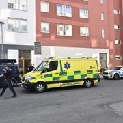 Polisen på plats.
