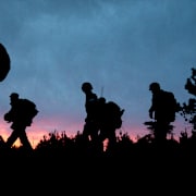 Danska soldater under en övning i mars 2023.