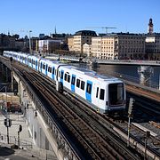 Tunnelbanebron vid Slussen.