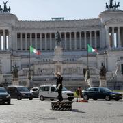 En trafikpolis i Italiens huvudstad Rom.