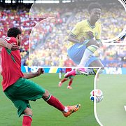 Brasilien spelade lika mot Marocko.