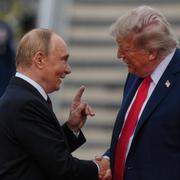 Putin och Trump vid mötet i Alaska i augusti. 