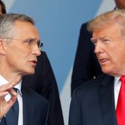 Nato-chefen Jens Stoltenberg och president Donald Trump.