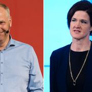 Jonas Sjöstedt (V) och Anna Kinberg Batra (M).