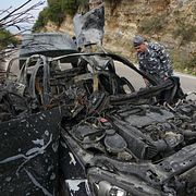 Bilen som de tre journalisterna färdades i.