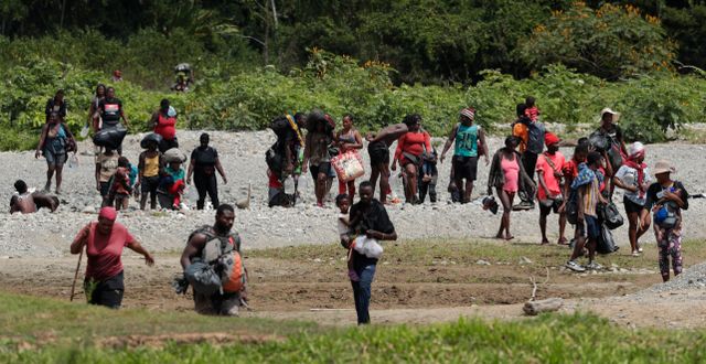Migranter i Panama. Arnulfo Franco / TT NYHETSBYRÅN