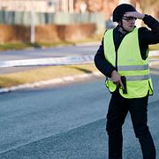Avspärrning efter polisskjutningen i västra Köpenhamn.