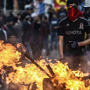 Protester i Istanbul.