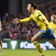 Zlatan Ibrahimovic i EM-kvalet mot Danmark 2015.