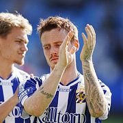 Tobias Heintz och Alfons Borén efter lördagens fotbollsmatch i allsvenskan mellan IFK Göteborg och Hammarby IF på Gamla Ullevi.