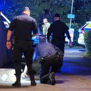 Polisen är på plats. 